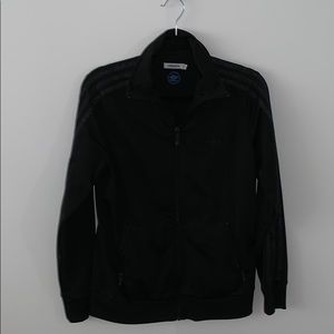 adidas all black track jacket
